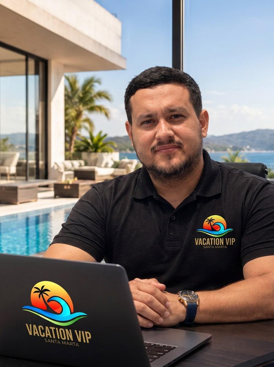 Retrato de Omar, anfitrión de Vacation VIP