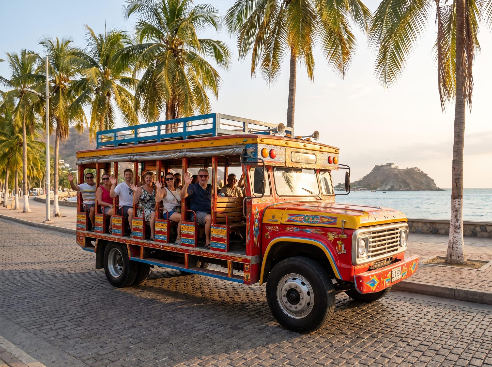 City tour en chiva por la bahía de Santa Marta