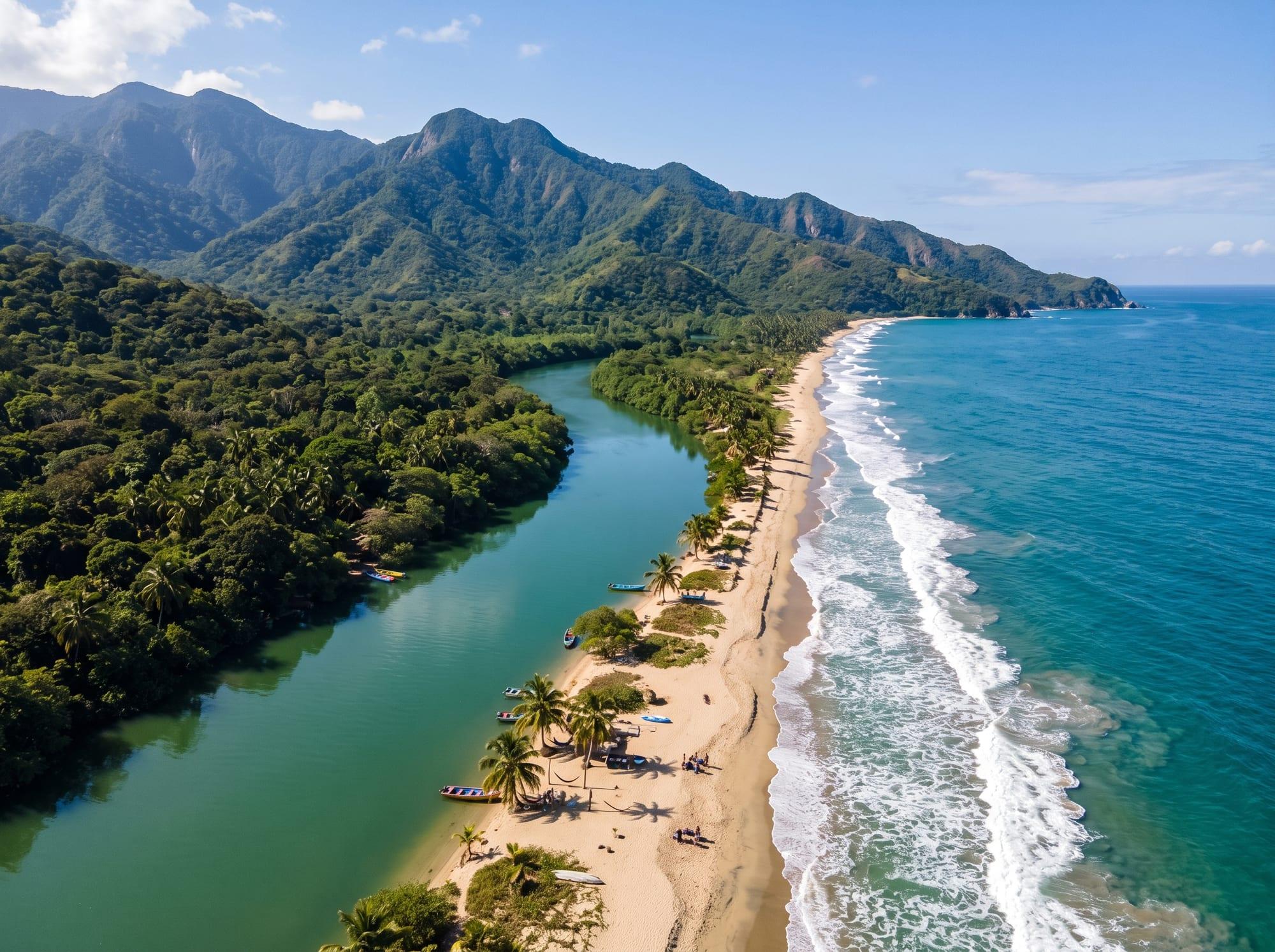 Buritaca, donde el río se encuentra con el mar Caribe